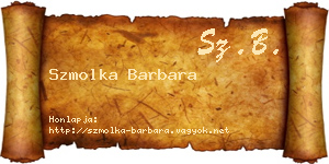 Szmolka Barbara névjegykártya